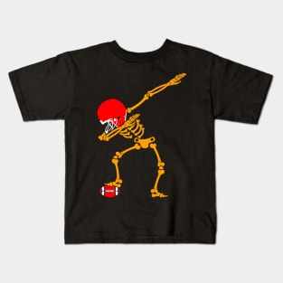 Dabbing Skeleton Football Halloween T Shirt Costume Gifts Kids T-Shirt